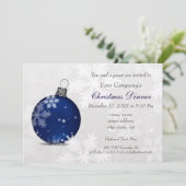 シルバーネイビー企業のホリデーパーティー招待状 招待状 (スタンド正面)