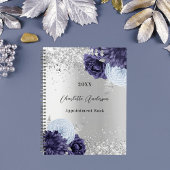 シルバーネイビー青花模様グラマエレガントラス2023 プランナー手帳