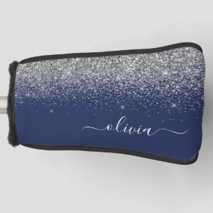 シルバーネービーブルーグリッタースパガーリールクルモノグラム ゴルフヘッドカバー