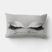 シルバーネームプリンセス美しいラッシュグリッターメイクアップ ランバークッション (裏面)