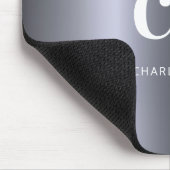 シルバーネームモノグラムは金属を起点とする マウスパッド (コーナー)