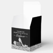シルバーハイヒールグリッターグラムバースデーパーティー フェイバーボックス (オープン)