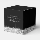 シルバーハイヒールグリッターグラムバースデーパーティー フェイバーボックス (裏面サイド)