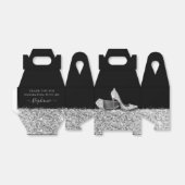 シルバーハイヒールグリッター紙吹雪エレガントブラック フェイバーボックス (折り畳みなし)