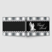 シルバーハイヒールシューバースデーパーティーゲストブック ゲストブック (全面)