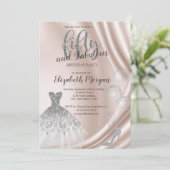 シルバーハイヒールドレス50thバースデーパーティー 招待状 (スタンド正面)