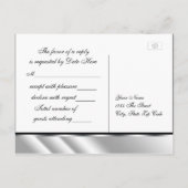 シルバーハイヒール靴RSVP インビテーションポストカード (裏面)