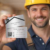 シルバーハウスルーフモダンQRコード 名刺