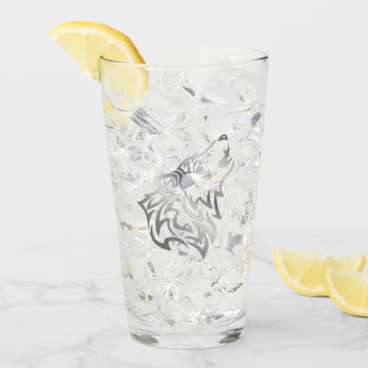 シルバーハウリングオオオカミ タンブラーグラス (アイス正面)