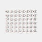 シルバーハスキーラブフリースブランケット フリースブランケット (正面(横))