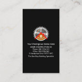 シルバーハンマーオン金ゴールド建物 名刺 (裏面)