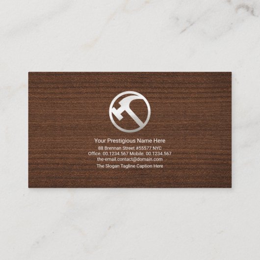 シルバーハンマーティンバーホームグリーン造園 名刺 (裏面)