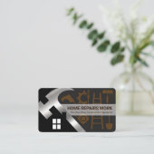 シルバーハンマーホームシルエットハンドメイドツール 名刺 (スタンド正面)