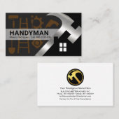 シルバーハンマーホームシルエットハンドメイドツール 名刺 (正面/裏面)