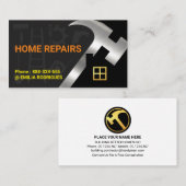 シルバーハンマーホームシルエット建築ツール 名刺 (正面/裏面)