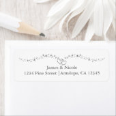 シルバーハートとスパークル結婚ズ住所 シール (インサイチュ)