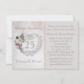 シルバーハートとリリー25結婚周年 招待状 (正面)