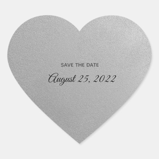 シルバーハートと文字シール ハートシール (正面)