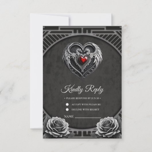 シルバーハートと翼。 出欠カード (正面)