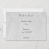 シルバーハートのウェディング招待状 招待状 (裏面)