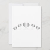 シルバーハートのデザインの結婚式 セーブザデート (裏面)