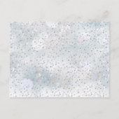 シルバーハートの感謝の写真　冬の赤ちゃんの誕生 案内ポストカード (裏面)