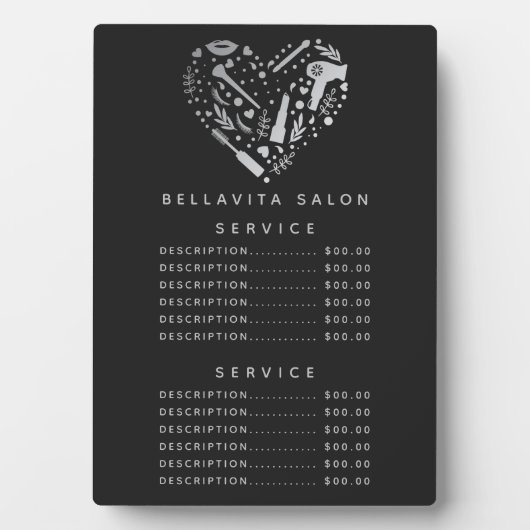 シルバーハートサロン価格メニュープラーク フォトプラーク (正面)