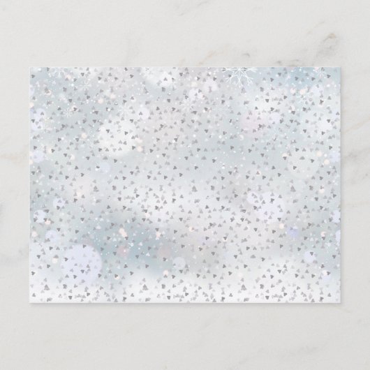 シルバーハートサンキューフォトウィンターベビー誕生 案内ポストカード (裏面)