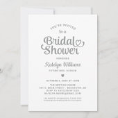 シルバーハートス結婚クリプトブライダルシャワー 招待状 (正面)