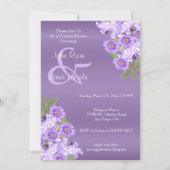 シルバーハートズオンラベンダーパープルサテン-招待状 招待状 (裏面)