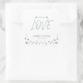 シルバーハートズスプレッドザラブ結婚式の引き出物 スクエアシール (バッグ)