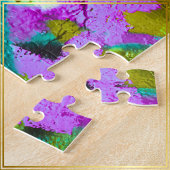 シルバーハートターコイズの輪郭グラフティウォール – ジグソーパズル