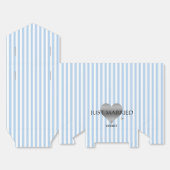 シルバーハートブルーとホワイトのシャワーパーティー フェイバーボックス (見開き)