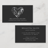 シルバーハートヘアスタイリストサロン 名刺 (正面/裏面)