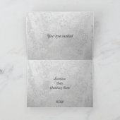 シルバーハート結婚式招待状カード 招待状 (内部)