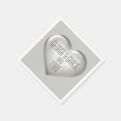 シルバーハート記念日 スタンダードカクテルナプキン (角)