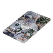 シルバーハート輝く写真 メリークリスマス マグネット (左側)