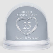 シルバーハート25結婚周年名前をカスタムする (正面)