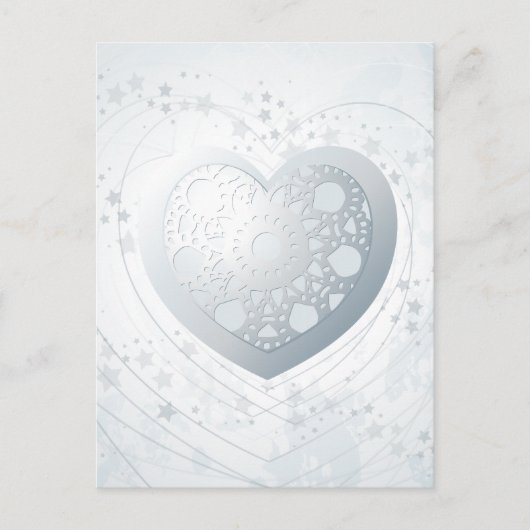シルバーハート、はがき ポストカード (正面)