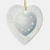 シルバーハート、オーナメント セラミックオーナメント (右)