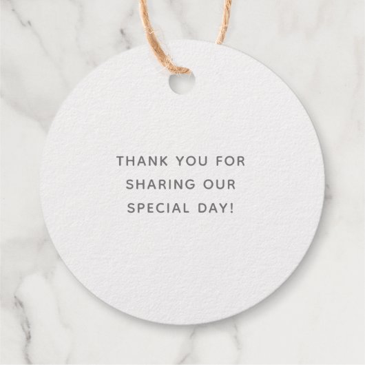 シルバーハート |シンプル結婚ありがとう フェイバータグ (裏面)