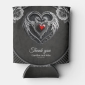 シルバーハート（羽あり） 缶クーラー (正面)