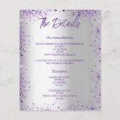 シルバーバイオレットパープルウェディングプログラムの詳細 (正面)