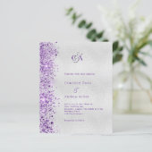 シルバーバイオレットパープルバジェット結婚式招待状 (スタンド正面)
