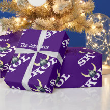 シルバーバイキングヘルメットスコルラッピング紙