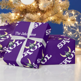 シルバーバイキングヘルメットスコルラッピング紙 ラッピングペーパー