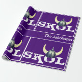 シルバーバイキングヘルメットスコル ラッピングペーパー (アンロールド)