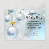 シルバーバウスススワンダーランドクリストマスパーティー インビテーションポストカード (正面)