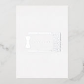 シルバーバウパーソナライズされたタイGroomsman提案 箔招待状 (正面)