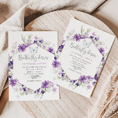 シルバーバタフライキスの赤ちゃんシャワー招待 招待状